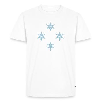 winter ring circle round pattern design cool cold sc - Men's Premium Organic T-Shirt - white - Front - Nico (187cm)