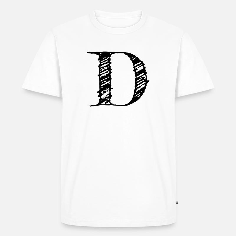 D - Männer Premium Bio T-Shirt - Weiß