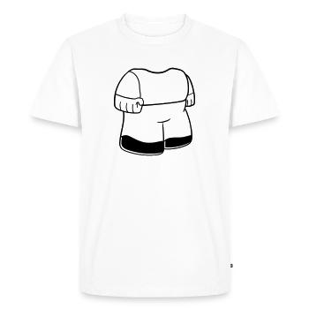Body dwarf small face head funny comic - Men's Premium Organic T-Shirt - white - Front - Nico (187cm)
