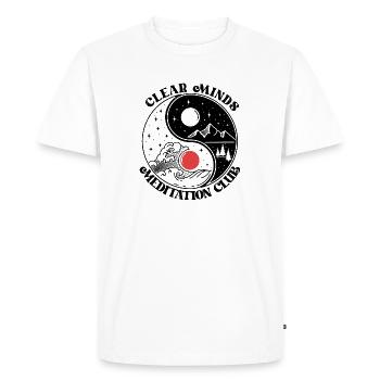 Club de méditation Clear Minds - T-shirt Premium bio Homme - blanc - Devant - Nico (187cm)