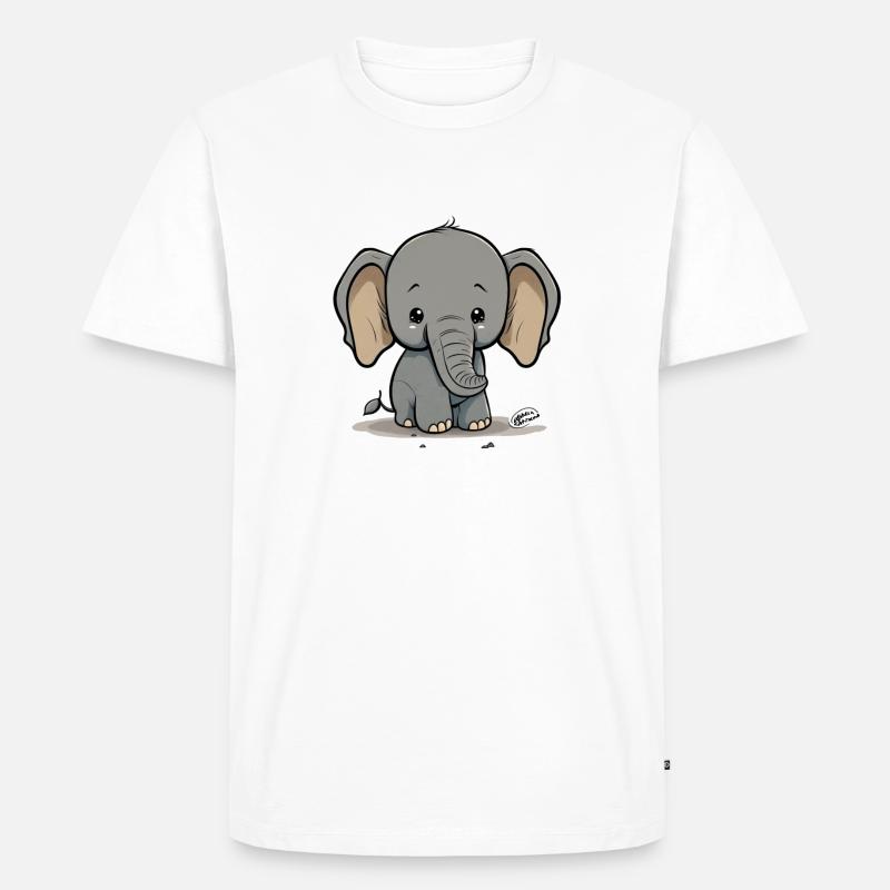 Bébé éléphant - T-shirt Premium bio Homme - blanc