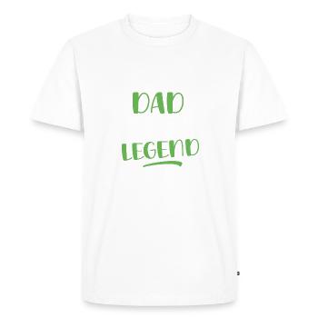 Husband dad gardening legend funny gift gardener - T-shirt Premium bio Homme - blanc - Devant - Nico (187cm)