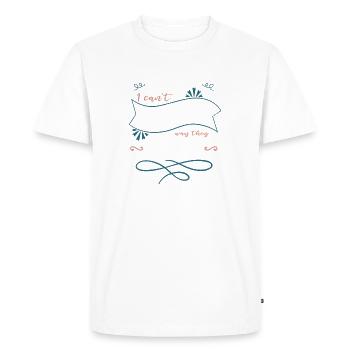 Citations littéraires Citations de bandes dessinées Livres d’animaux et chats - T-shirt Premium bio Homme - blanc - Devant - Nico (187cm)