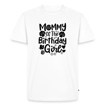 Maman de la fille d’anniversaire - T-shirt Premium bio Homme - blanc - Devant - Nico (187cm)
