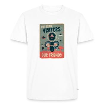 The alien visitors - T-shirt Premium bio Homme - blanc - Devant - Nico (187cm)
