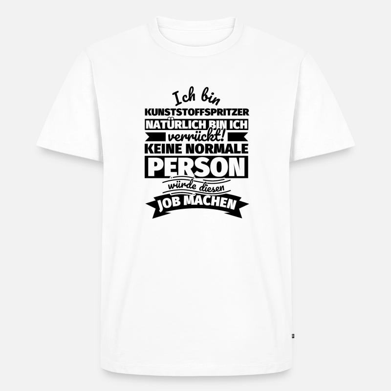 Kunststoffspritzer Geschenke - Männer Premium Bio T-Shirt - Weiß