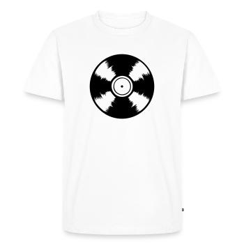 Vinyle - vinyle - musique - rétro - oldschool-DJ - T-shirt Premium bio Homme - blanc - Devant - Nico (187cm)