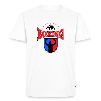 Boxeur Boxe Boxe Arts Martiaux Ring Sport - T-shirt Premium bio Homme - blanc - Devant - Nico (187cm)