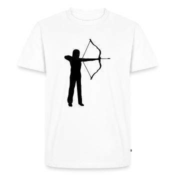 archery, archer - woman - Men's Premium Organic T-Shirt - white - Front - Nico (187cm)