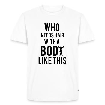 Bodybuilding - Men's Premium Organic T-Shirt - white - Front - Nico (187cm)