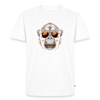 Visage de singe - T-shirt Premium bio Homme - blanc - Devant - Nico (187cm)