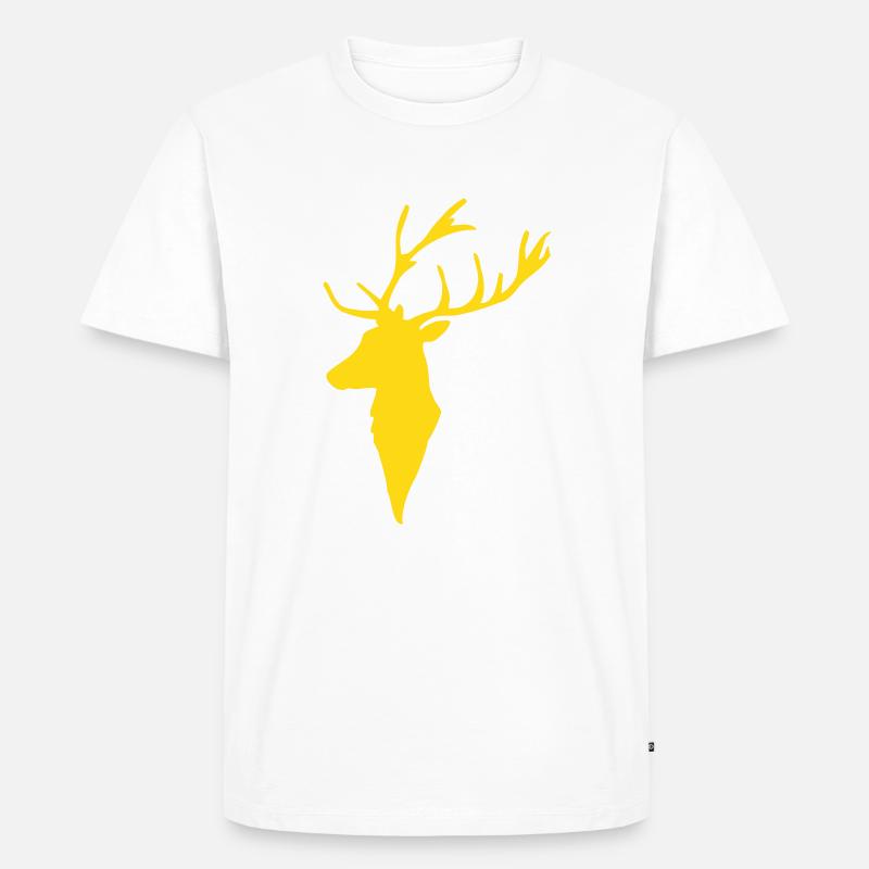 Hirsche - Männer Premium Bio T-Shirt - Weiß
