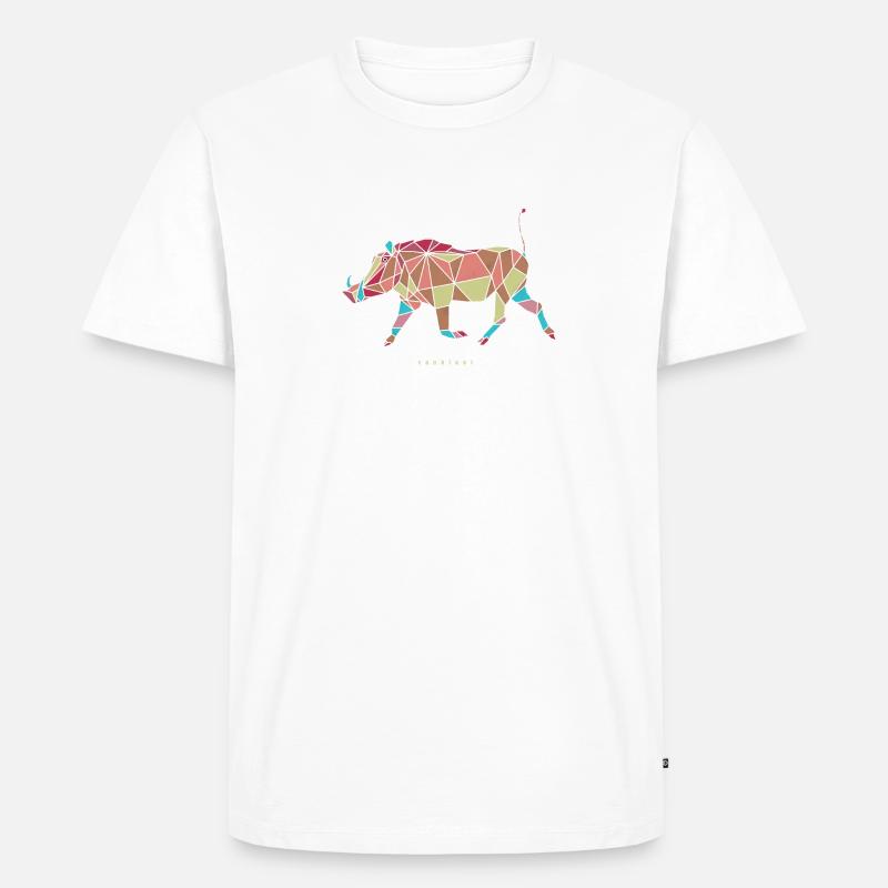 pumbaa - Männer Premium Bio T-Shirt - Weiß