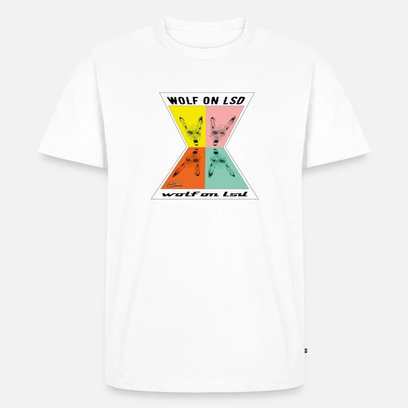 WOLF ON LSD - Männer Premium Bio T-Shirt - undefined