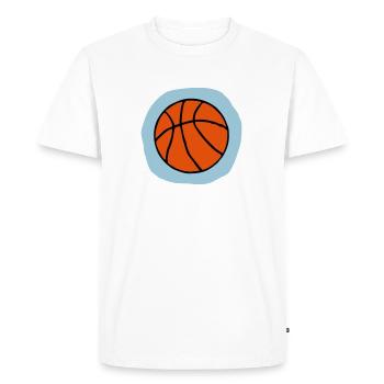 Cadeau de basket-ball - T-shirt Premium bio Homme - blanc - Devant - Nico (187cm)