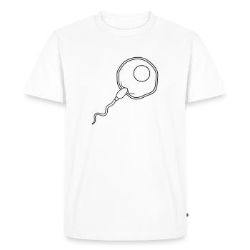 fertilization egg insemination egg sperm sperm - Men's Premium Organic T-Shirt - white - Front - Nico (187cm)