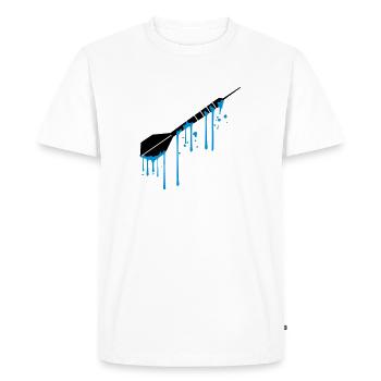 wet drops graffiti spray logo cool play darts - Men's Premium Organic T-Shirt - white - Front - Nico (187cm)