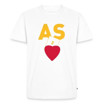As de Coeur - T-shirt Premium bio Homme - blanc - Devant - Nico (187cm)