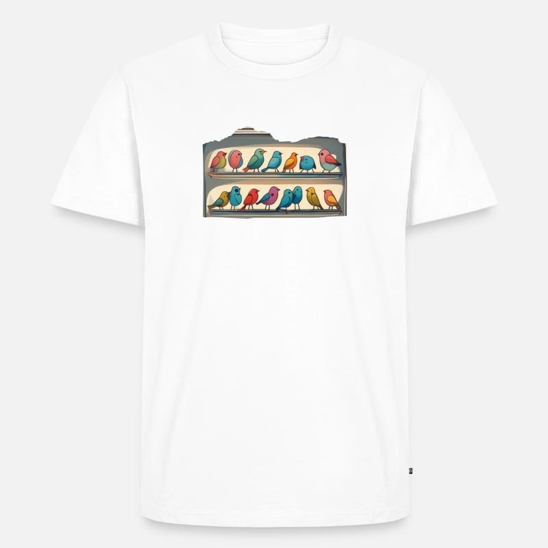 Some Birds in a fridge - Männer Premium Bio T-Shirt - Weiß