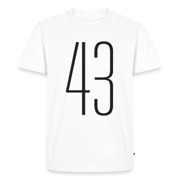 43 - Men's Premium Organic T-Shirt - white - Front - Nico (187cm)