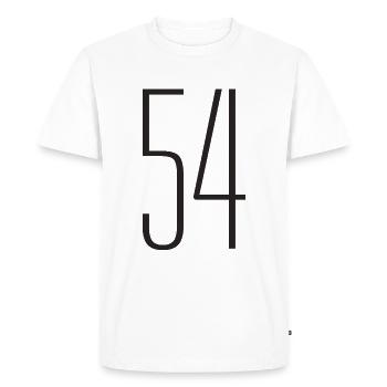54 - Men's Premium Organic T-Shirt - white - Front - Nico (187cm)