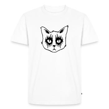 Black Metal Cat - T-shirt Premium bio Homme - blanc - Devant - Nico (187cm)