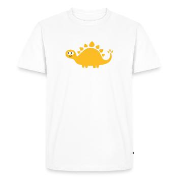 Dinosaure drôle mignon - T-shirt Premium bio Homme - blanc - Devant - Nico (187cm)