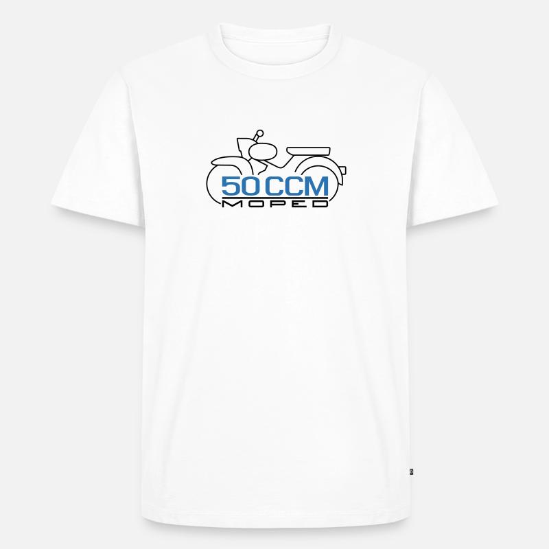 Moped Star 50 ccm Emblem - Männer Premium Bio T-Shirt - Weiß