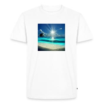 island sun day palm holydays lovers swiming - T-shirt Premium bio Homme - blanc - Devant - Nico (187cm)
