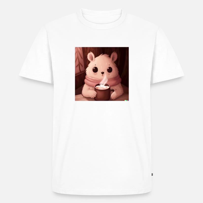 Fluffiges Tierchen - Männer Premium Bio T-Shirt - Weiß