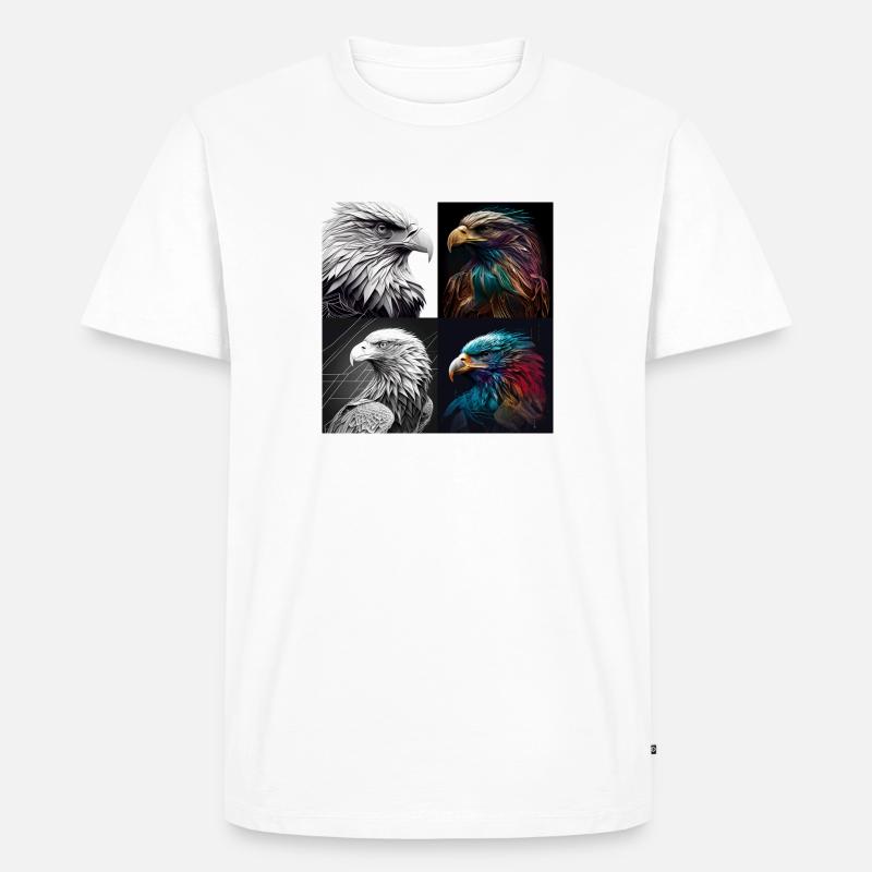 abstract eagle - T-shirt Premium bio Homme - blanc