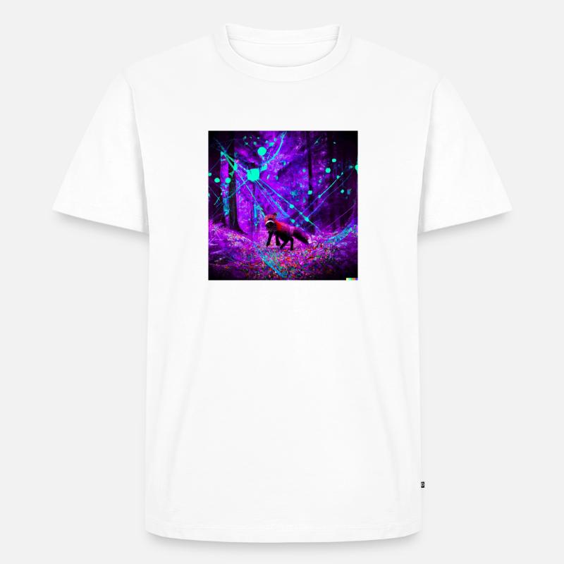 Psy Forest - Männer Premium Bio T-Shirt - Weiß