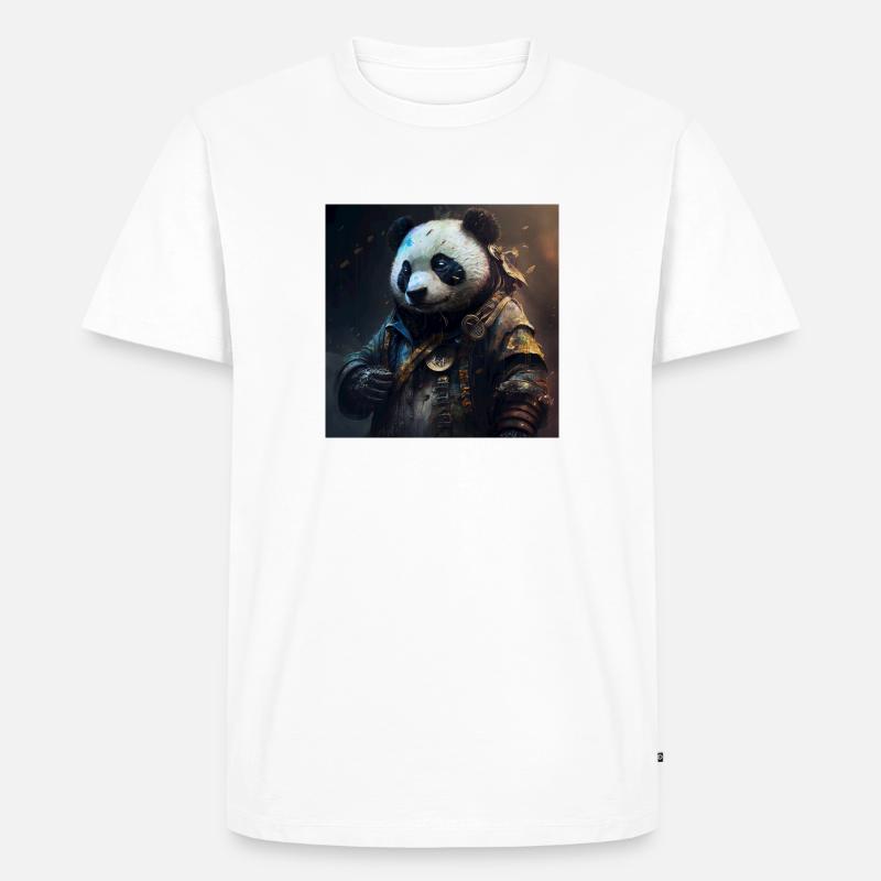 Magic Panda - Männer Premium Bio T-Shirt - Weiß