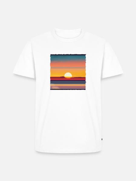 Horizont Flamboyant - Männer Premium Bio T-Shirt - Weiß
