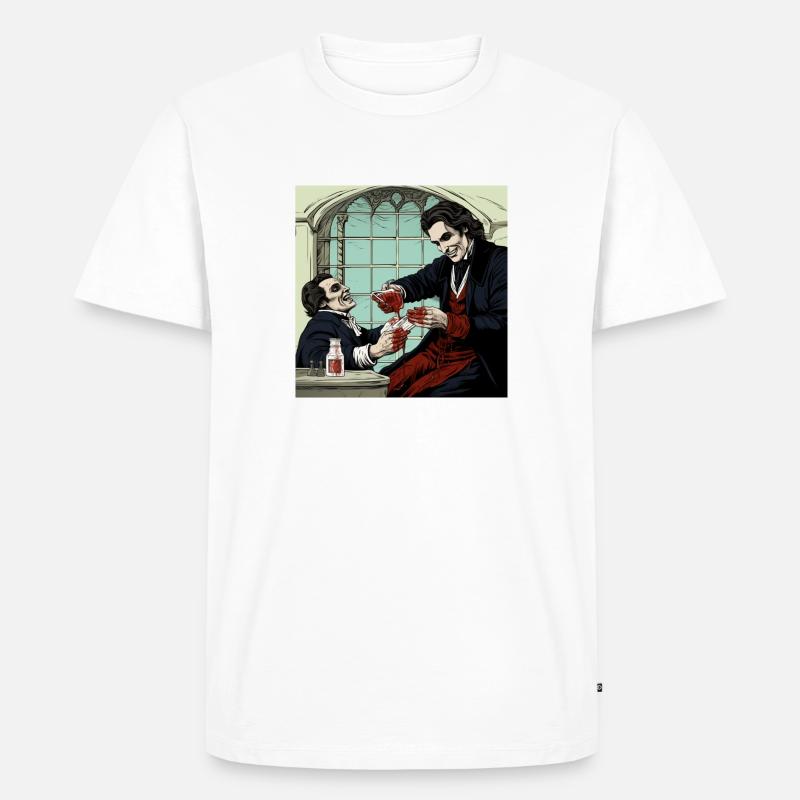 Comic style Vampire 2 - Männer Premium Bio T-Shirt - Weiß