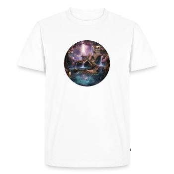 Sorts d’étoiles enveloppants - T-shirt Premium bio Homme - blanc - Devant - Nico (187cm)
