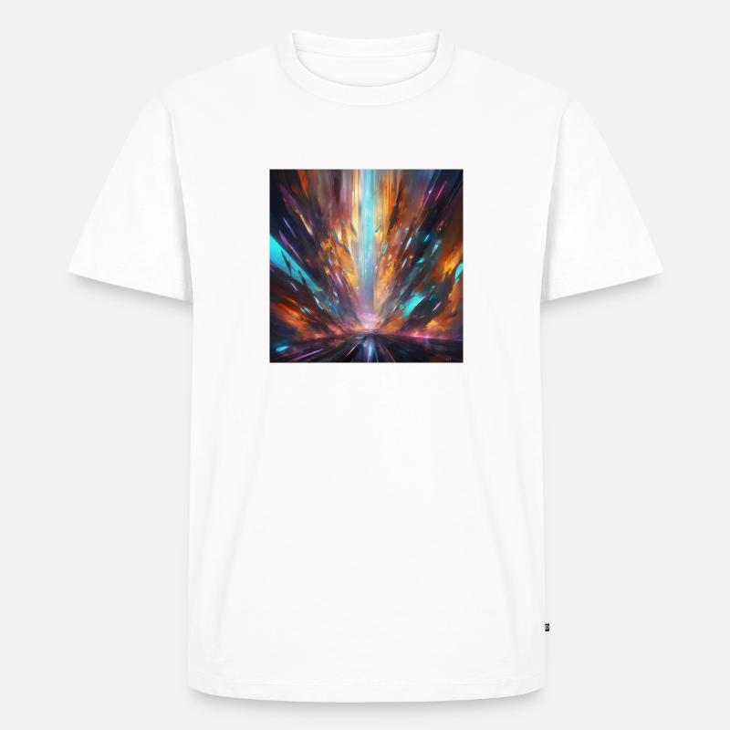 Explosion - Männer Premium Bio T-Shirt - Weiß