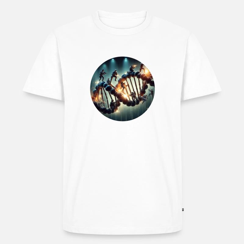 Polizei-DNA 3 - Männer Premium Bio T-Shirt - Weiß