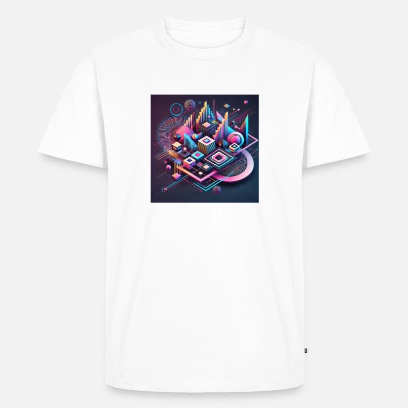 Bits & Bytes: Die digitale Revolution - Männer Premium Bio T-Shirt - Weiß