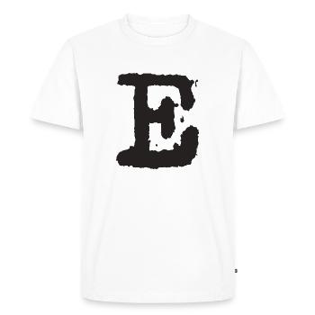 E - Männer Premium Bio T-Shirt - Weiß - Vorne - Nico (187cm)
