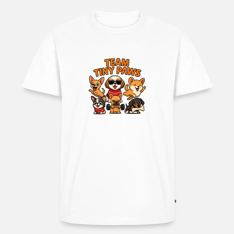 TinyPaws Team Logo - Männer Premium Bio T-Shirt - Weiß