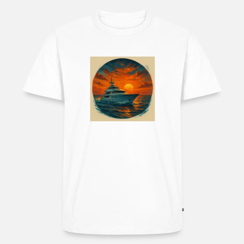Oceanship - Männer Premium Bio T-Shirt - Weiß