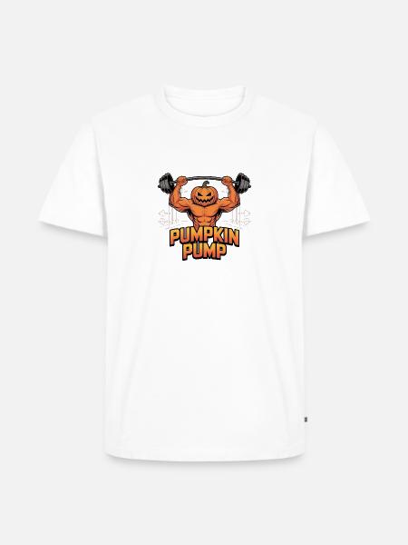 Pumpkin Pump - Männer Premium Bio T-Shirt - Weiß