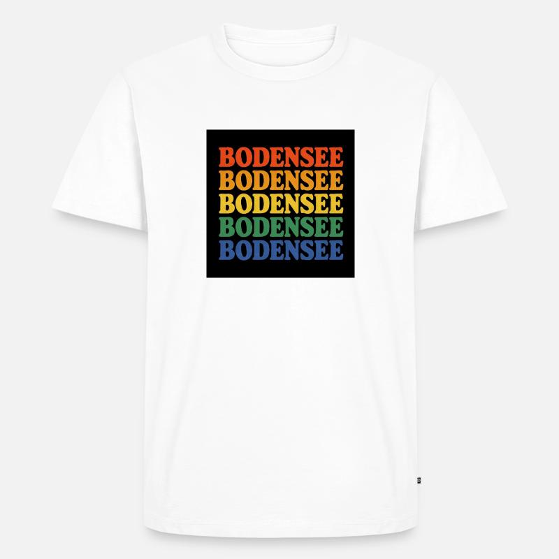 Bodensee der See - Männer Premium Bio T-Shirt - Weiß