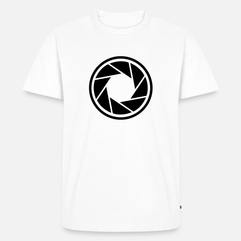 Kamera - Männer Premium Bio T-Shirt - Weiß