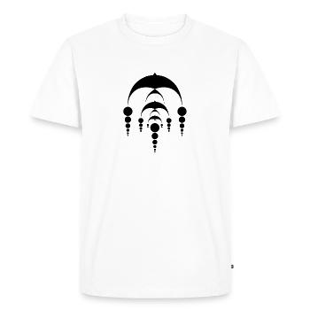 Mandala crop cercles ufo l'espace - T-shirt Premium bio Homme - blanc - Devant - Nico (187cm)