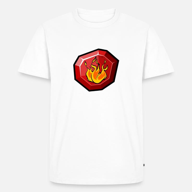 Element Feuer - Männer Premium Bio T-Shirt - Weiß