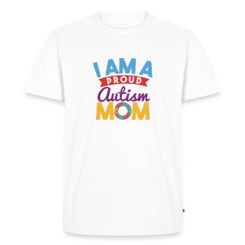 Je suis une autisme fière Maman - T-shirt Premium bio Homme - blanc - Devant - Nico (187cm)