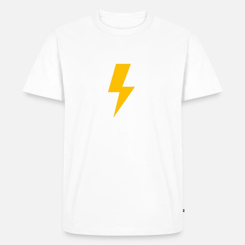 flash on - Männer Premium Bio T-Shirt - Weiß