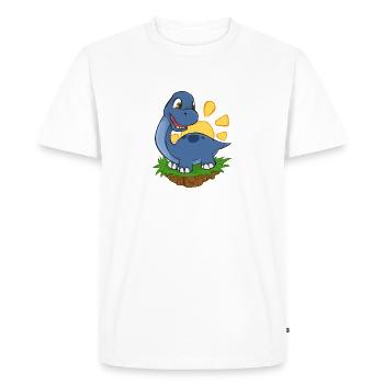 Dinosaur Sweet Dino Titanosaur - Gift Idea - Men's Premium Organic T-Shirt - white - Front - Nico (187cm)